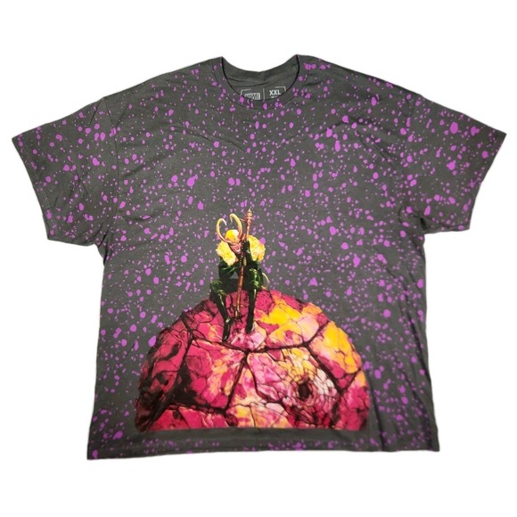 Marvel Comics Loki Shirt XXL Multicolor Space Thor Retro Avengers AOP CVLA Tee - Picture 1 of 9